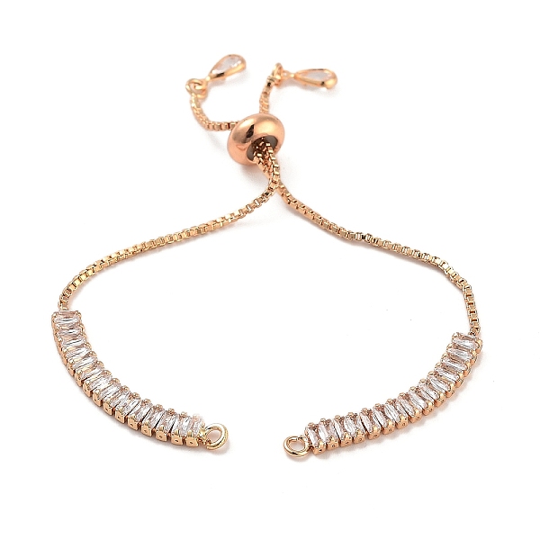Fabrication de bracelets coulissants rectangulaires en zircone cubique transparente