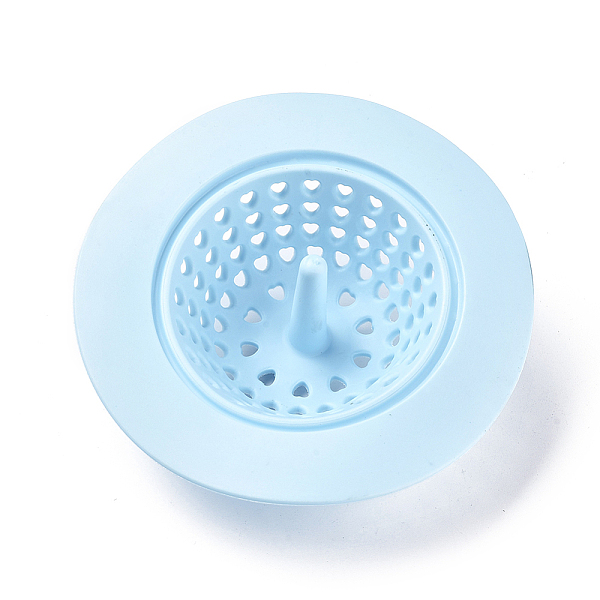 

PandaHall Silicone Sink Strainer, Sturdy Drain Basket Protector, Light Sky Blue, 35x110mm Silicone Blue