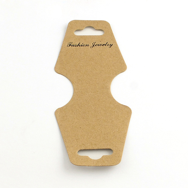 

PandaHall Cardboard Display Cards, Used For Necklace, Bracelet and Mobile Pendants, Camel, 12.4x4.6x0.03cm Paper Trapezoid Brown