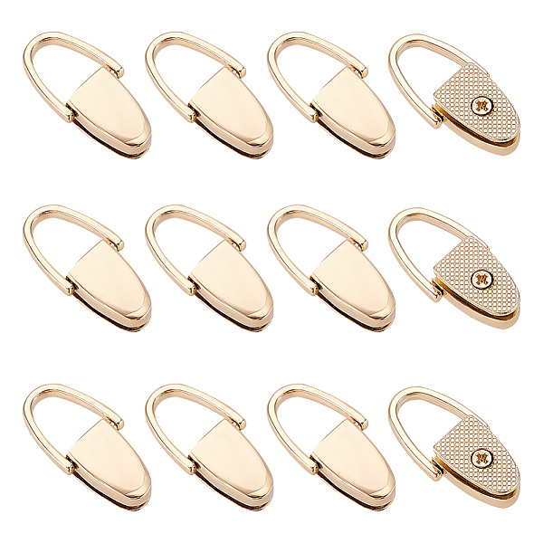 

PandaHall WADORN Alloy Bag Side Suspension Clasps, Bag Making Supplies, with Screw, Teardrop, Light Gold, 3.2cm, Inner Diameter: 1.3x1.05cm...