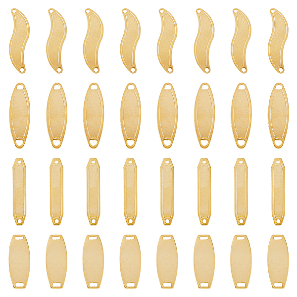 

PandaHall DICOSMETIC 48Pcs 4 Styles Rectangle Link Pendants Horse Eye Connector Charms Oval Link Charms Golden Geometric Links Connectors...