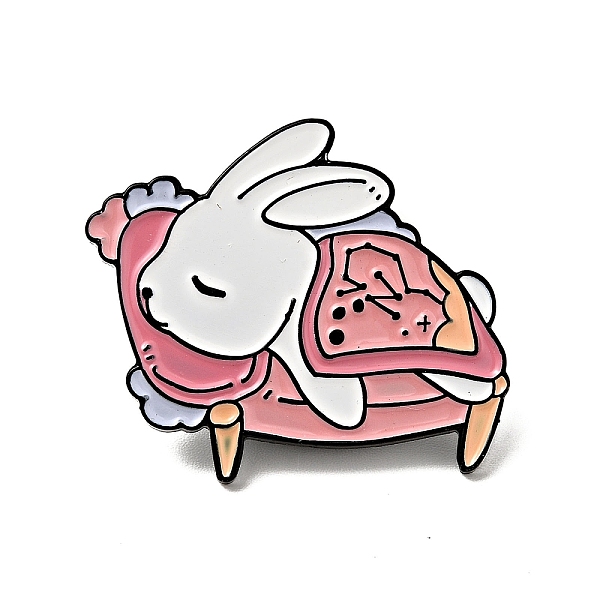 

PandaHall Cartoon Rabbit Enamel Pin, Electrophoresis Black Alloy Brooch for Backpack Clothes, Colorful, Star Pattern, 25x29.5x1.5mm..., White