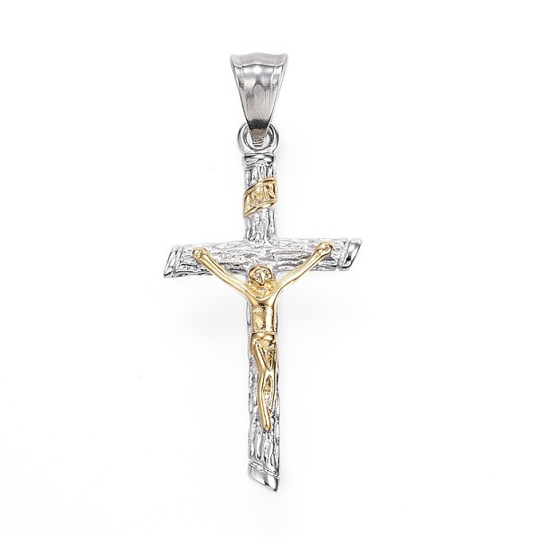 

PandaHall 304 Stainless Steel Pendants, For Easter, Crucifix Cross, Golden & Stainless Steel Color, 41.5x22x5mm, Hole: 5x9mm 304 Stainless...
