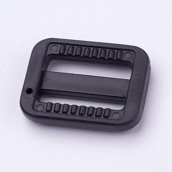 

PandaHall Plastic Buckles, Rectangle, Black, 26.5x20.5mm, Hole: 3x19mm Plastic Rectangle Black