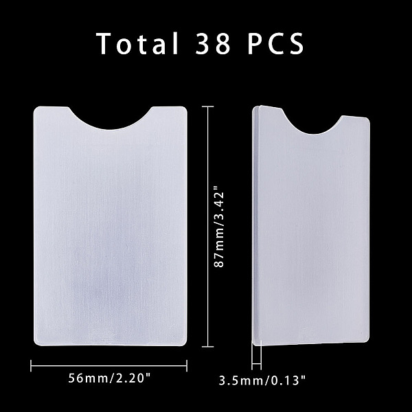 

PandaHall Plastic Card Holders, Rectangle, White, 87x56x3.5mm Plastic White