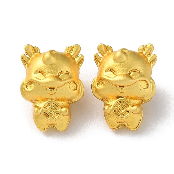 

PandaHall Rack Plating Alloy European Beads, Cadmium Free & Lead Free, Large Hole Beads, Cattle, Matte Gold Color, 13.5x10x8.5mm, Hole: 4mm...