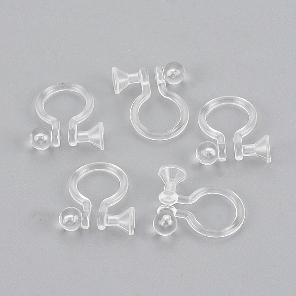 

PandaHall Plastic Clip-on Earring Findings, for Non-pierced Ears, Clear, Fit for 2mm Rhinestone, 11.5x9.5x3.5mm Plastic Clear