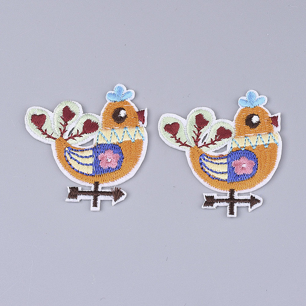 

PandaHall Computerized Embroidery Cloth Iron on/Sew on Patches, Appliques, Costume Accessories, Chicken, Colorful, 49x45x1mm Cloth Other...