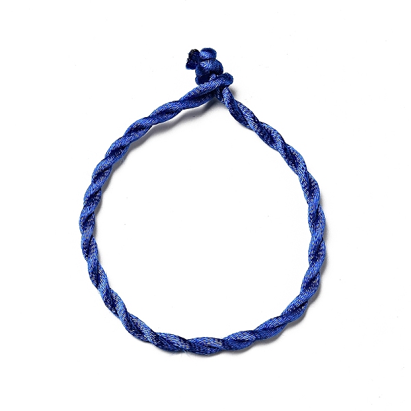

PandaHall Nylon Rattail Satin Cord Bracelet Making, Blue, 190x3mm Nylon Blue