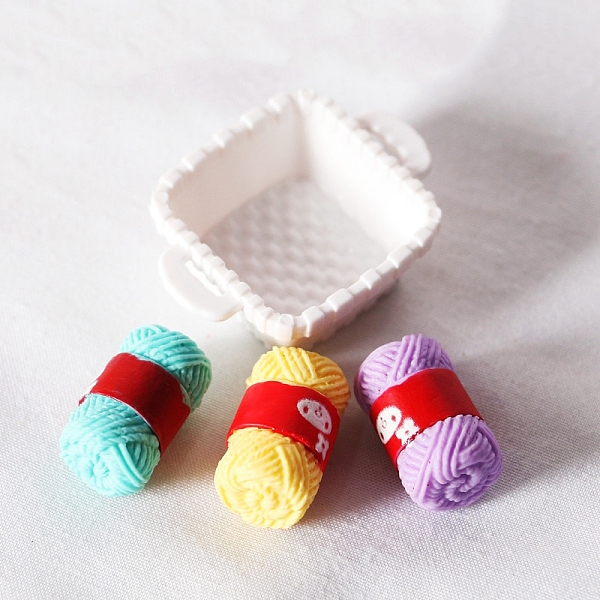Resin Basket & Yarn - image