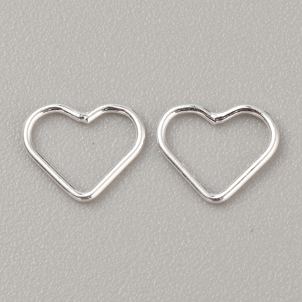 

PandaHall 925 Sterling Silver Linking Rings, Heart, Silver, 6.5x8x0.6mm, Inner Diameter: 4x6.5mm Sterling Silver Heart