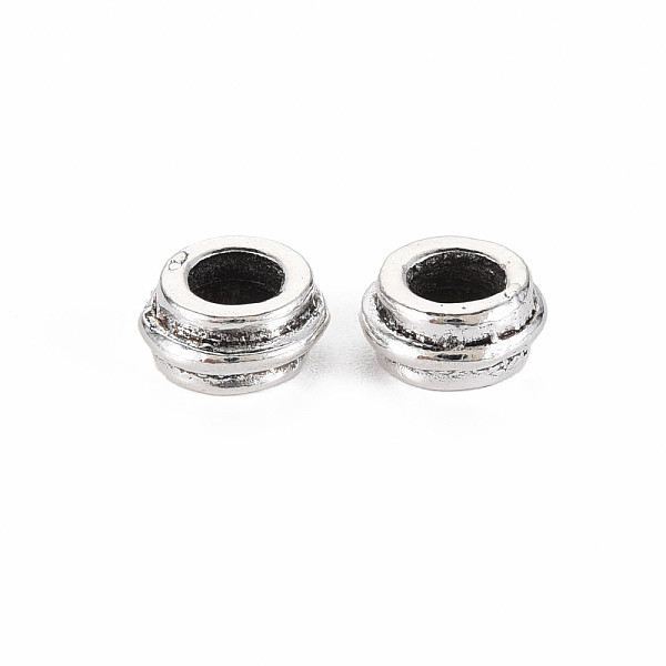 

PandaHall Tibetan Style Alloy European Beads, Cadmium Free & Lead Free, Rondelle, Antique Silver, 9x5mm, Hole: 4.5mm, about 820pcs/1000g...