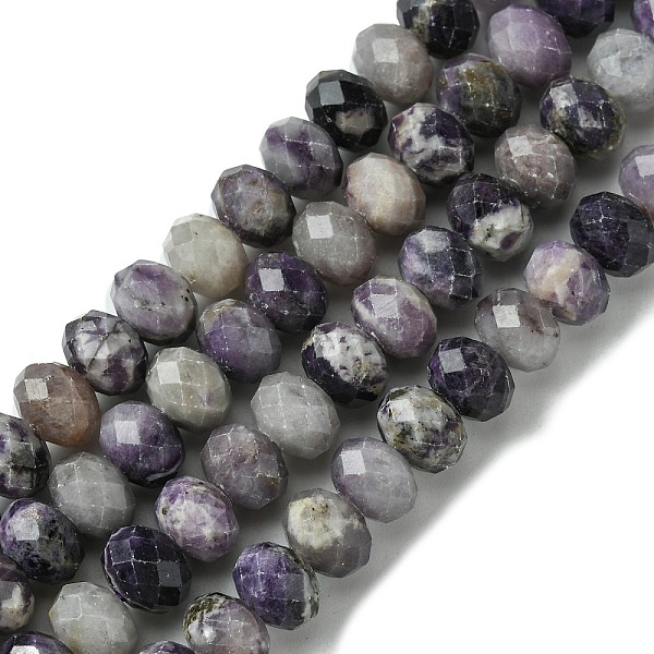 

PandaHall Natural Sugilite Beads Strands, Faceted, Rondelle, 8~8.5x5.5~6.5mm, Hole: 0.9mm, about 67pcs/strand, 15.94''(40.5cm) Sugilite...