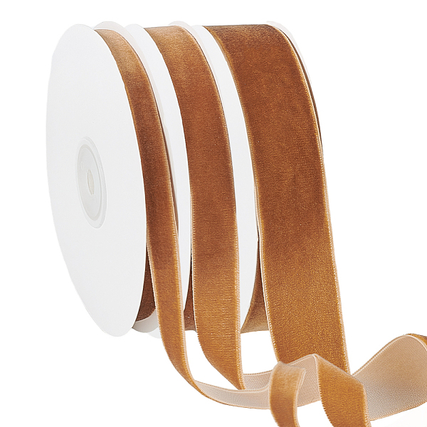 3 Rolls 3 Styles Single Face Velvet Ribbon