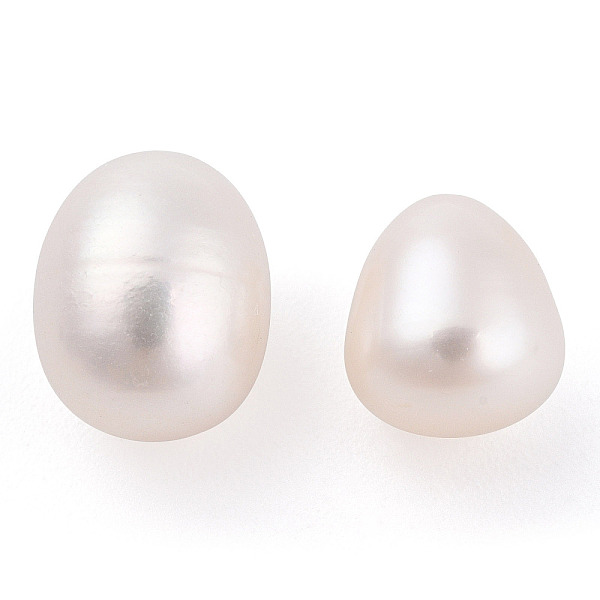 

PandaHall Natural Cultured Freshwater Pearl, Half Drilled Beads, Rice, Floral White, 8~13x7.5~8mm, Hole: 0.7~0.8mm Pearl Rice