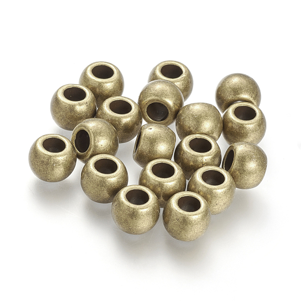 

PandaHall Tibetan Silver Beads, Cadmium Free & Lead Free, Round, about 10mm in diameter, 7mm thick, hole: 4.5mm Alloy Round