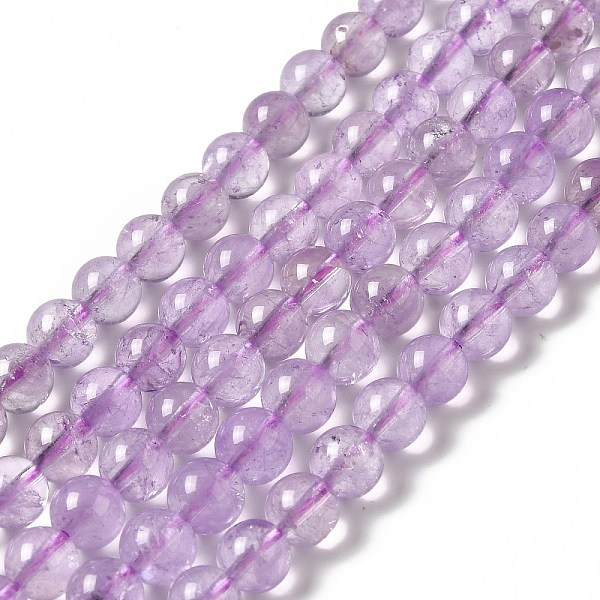 

PandaHall Natural Amethyst Beads Strands, Grade AA, Round, 8mm, Hole: 1mm, about 51pcs/strand, 15.16''(38.5cm) Amethyst Round