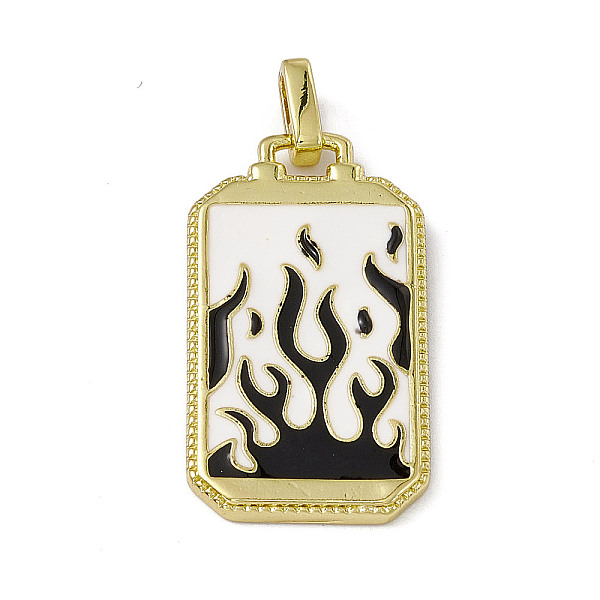 

PandaHall Alloy Enamel Pendants, Rectangle, Tarot Pattern Charm, Golden, Floral White & Black, Fire Pattern, 26x14x2mm, Hole: 2x3mm...