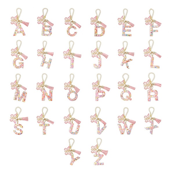 Resin Letter Cup Charms