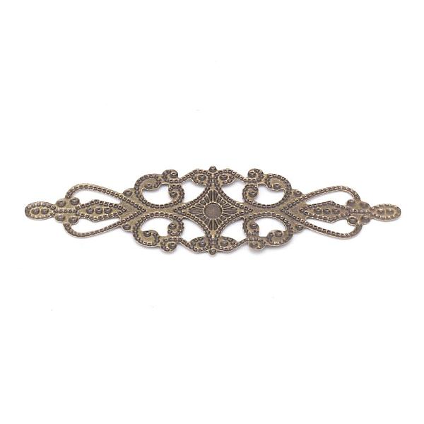 

PandaHall Iron Links, Etched Metal Embellishments, Antique Bronze, 91x27.5x0.5mm Iron Others