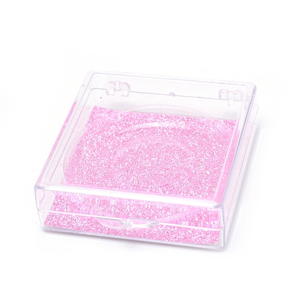 

PandaHall Reusable Plastic False Eyelashes Bottles, Empty Bottles, Pearl Pink, 67x60x20mm Plastic Square