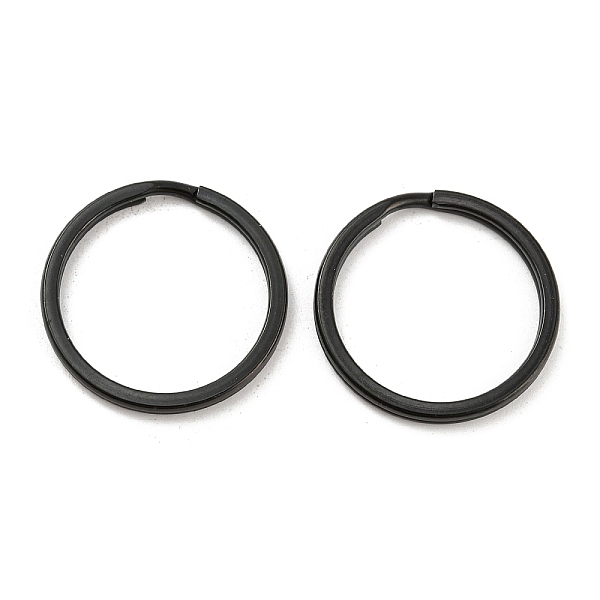 

PandaHall 304 Stainless Steel Split Key Rings, Electrophoresis Black, 25x2mm 304 Stainless Steel Ring