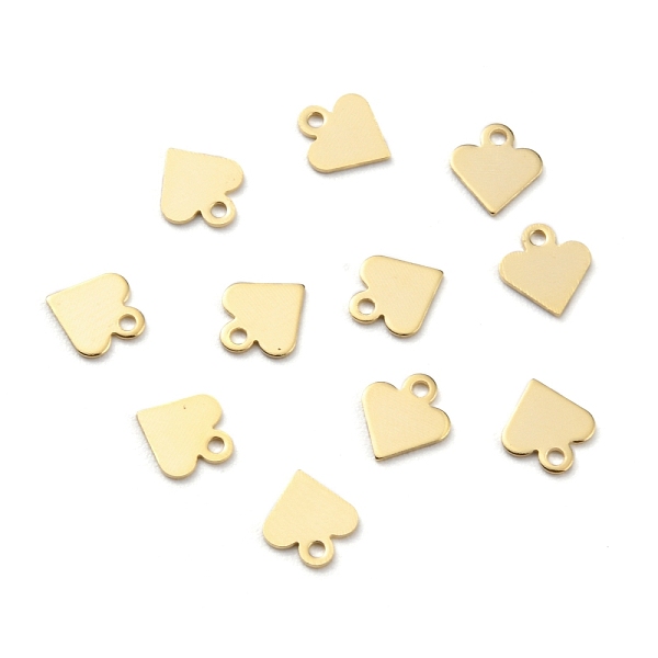 

PandaHall Brass Charms, Heart, Real 24K Gold Plated, 7x6x0.4mm, Hole: 0.9mm Brass Heart