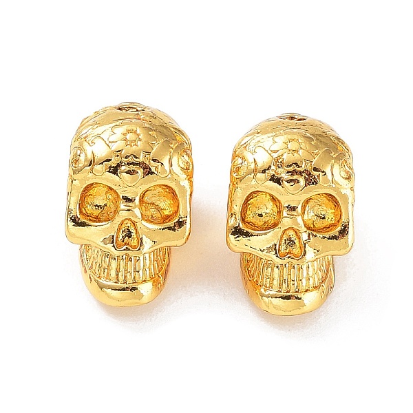 

PandaHall Brass Beads, Skull, Golden, 11x8x6mm, Hole: 1.6mm Brass Skull