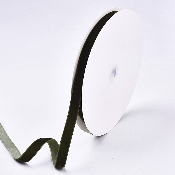 

PandaHall 5/8 inch Single Face Velvet Ribbon, Dark Olive Green, 5/8 inch(15.9mm), about 25yards/roll(22.86m/roll) Velvet None Green