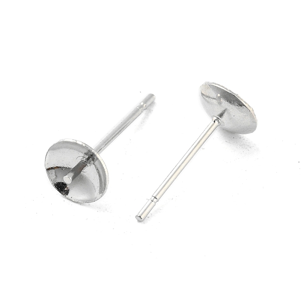 

PandaHall Iron Ear Studs, Platinum Color, 14x6mm Iron Others