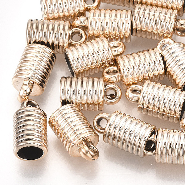 

PandaHall UV Plating ABS Plastic Cord Ends, End Caps, Column, Rose Gold, 14x8mm, Hole: 1.6mm, Inner Diameter: 6mm Plastic