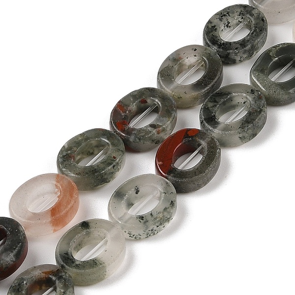 

PandaHall Natural African Bloodstone Beads Strands, Hollow Flat Oval, Number Zero Beads, 12x10x3.5mm, Hole: 1.2mm, about 20pcs/strand...
