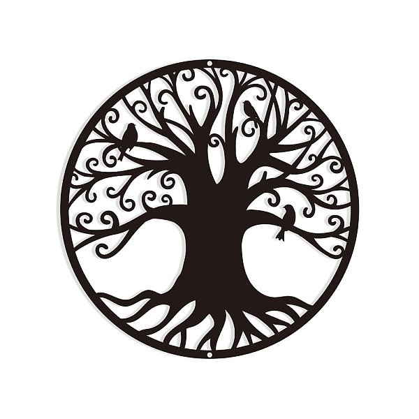 

PandaHall Iron Wall Art Decorations, for Front Porch, Living Room, Kitchen, Matte Style, Tree of Life, 300x1mm Iron Tree of Life