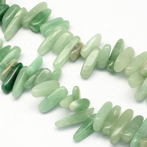 

PandaHall Natural Green Aventurine Stone Bead Strands, Nuggets, 13~22x6~9x4~9mm, Hole: 1mm, about 60pcs/strand, 15.7 inch Green Aventurine...
