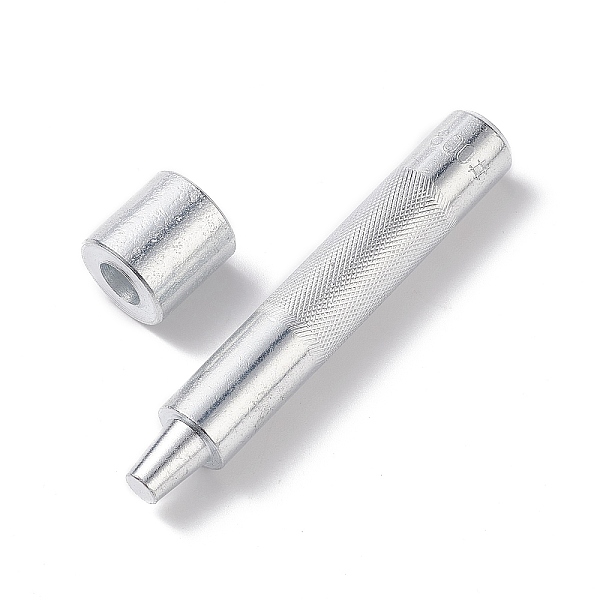 PandaHall 45# Steel Eyelets Installation Tools, Grommet Repair Punch Set, Stainless Steel Color, 9.4x1.5cm, Pin: 7.5mm, Pedestal: 20x20mm...
