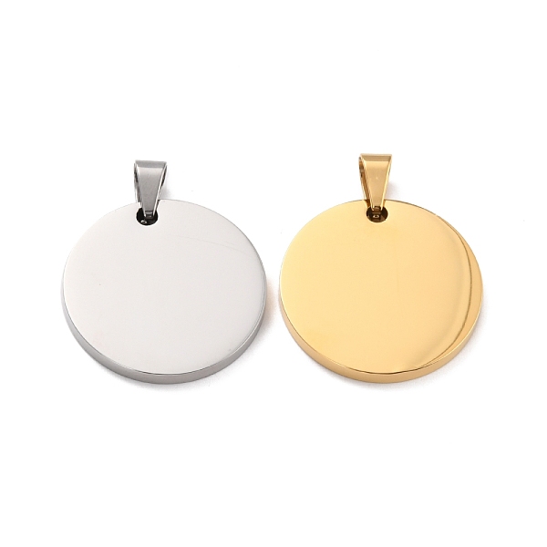 

PandaHall 304 Stainless Steel Pendants, Stamping Blank Tag, Flat Round, Mixed Color, 30x3mm, Hole: 7.4x4.5mm 304 Stainless Steel Flat Round