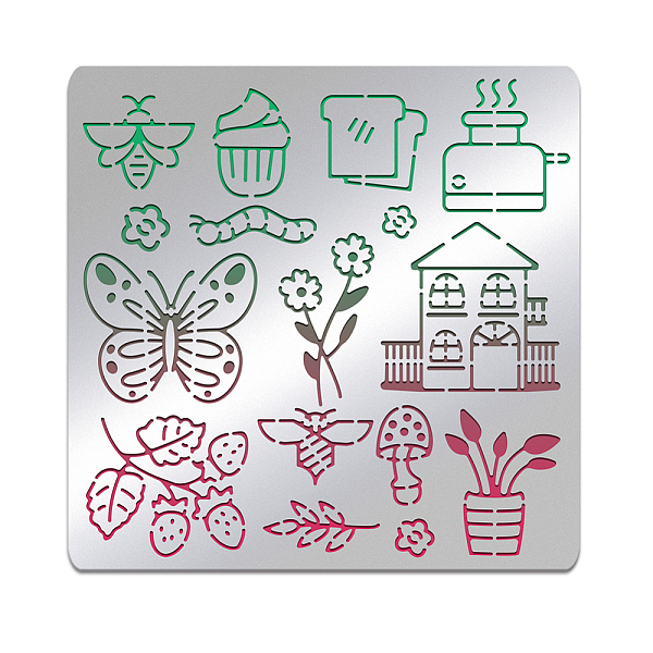 

PandaHall Stainless Steel Cutting Dies Stencils, for DIY Scrapbooking/Photo Album, Decorative Embossing DIY Paper Card, Matte Stainless...