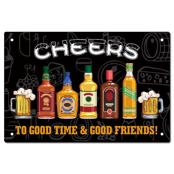 

PandaHall Vintage Metal Iron Tin Sign Poster, Wall Decor for Bars, Restaurants, Cafes Pubs, Vertical Rectangle, Drink Pattern, 300x200x0.5mm...