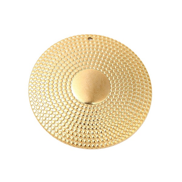 

PandaHall Ion Plating(IP) 304 Stainless Steel Pendants, Flat Round Charms, Real 18K Gold Plated, 35x3mm, Hole: 1.2mm 304 Stainless Steel...
