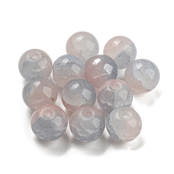

PandaHall Transparent Spray Painting Crackle Glass Beads, Round, Rosy Brown, 10mm, Hole: 1.6mm, 200pcs/bag Glass Round