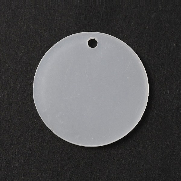 

PandaHall Transparent Acrylic Pendants, Flat Round, Clear, 32x1.5mm, Hole: 2.5mm Acrylic Flat Round Clear