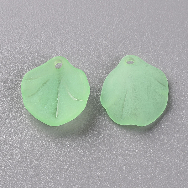 

PandaHall Transparent Frosted Acrylic Pendants, Petaline, Light Green, 16x14.5x3mm, Hole: 1.6mm Acrylic Petaline