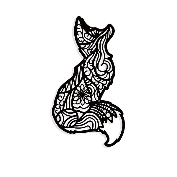 

PandaHall Fox Metal Wall Art Decor, Black Wall Hanging Decor Silhouette Wall Art for Home Bedroom Living Room Garden Hotel Office Wall...