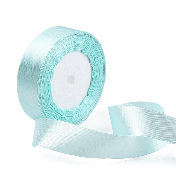 

PandaHall Single Face Satin Ribbon, Polyester Ribbon, Cyan, 1 inch(25mm) wide, 25yards/roll(22.86m/roll), 5rolls/group, 125yards/group...