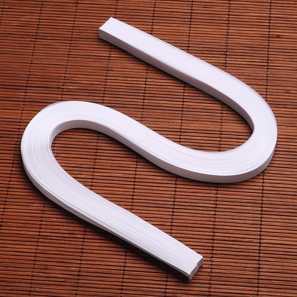 

PandaHall Quilling Paper Strips, White, 530x10mm, about 120strips/bag Paper White