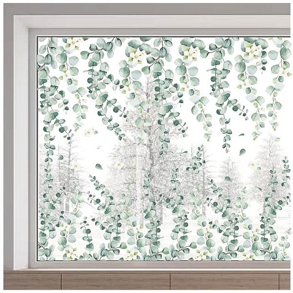 

PandaHall PVC Wall Stickers, for Window Decorations, Leaf, 290x1160mm PVC Leaf