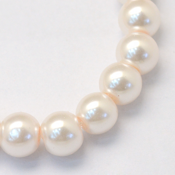 

PandaHall Baking Painted Pearlized Glass Pearl Round Bead Strands, Antique White, 14mm, Hole: 1.5~1.7mm, about 60pcs/strand, 31.4 inch Glass...