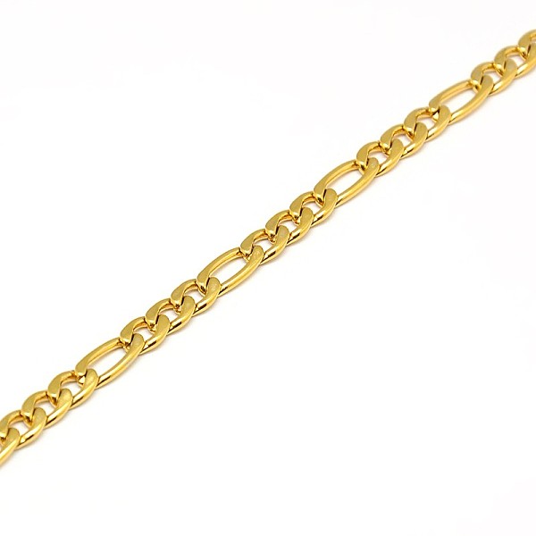 

PandaHall 304 Stainless Steel Figaro Chain Necklace Making, Golden, 19.49 inch~21.65 inch(49.5~55cm), 4.5mm 304 Stainless Steel