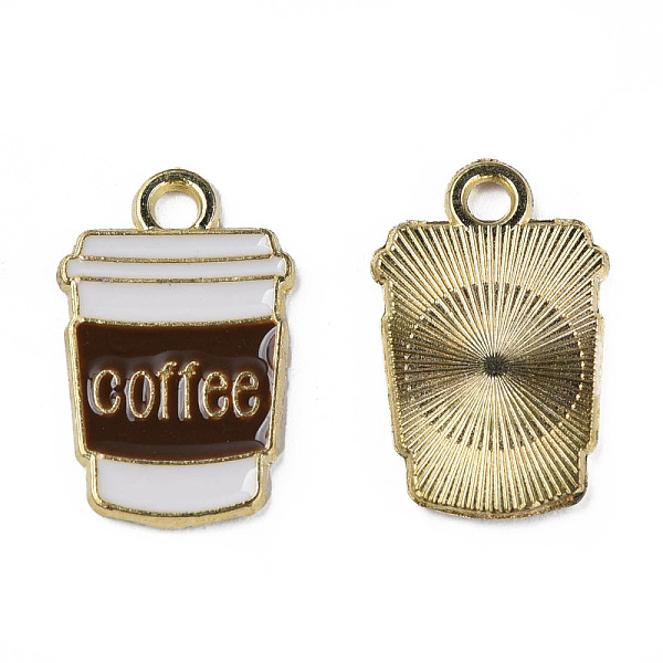 

PandaHall Alloy Enamel Pendants, Cadmium Free & Lead Free, Light Gold, Coffee Cup with Word, Coconut Brown, 18x11x1mm, Hole: 1.8mm...