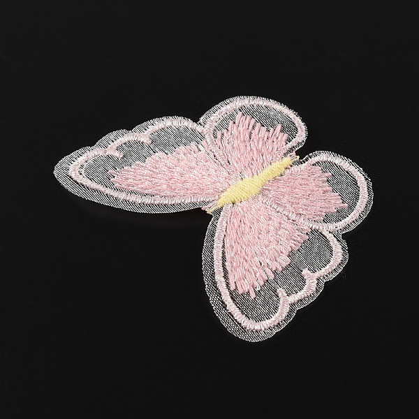 

PandaHall Butterfly Organgza Lace Embroidery Ornament Accessories, Applique Patch, Sewing Craft Decoration, Pink, 45x60x1mm Organza...